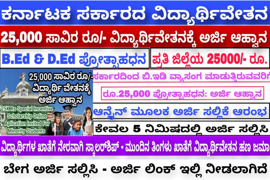 Karnataka Minority B.Ed Special Incentive 2024-25: ₹25,000 Financial Aid for Eligible Students, Apply Now – Details on Eligibility and Application Process